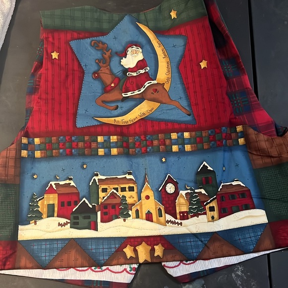 Christmas Santa holiday vest large XL open front - Picture 2 of 2